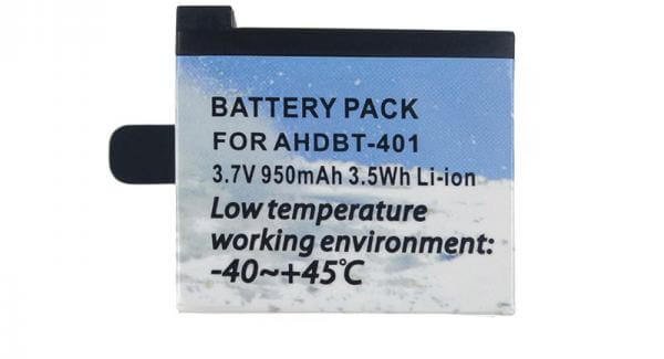 GoPro HERO 4 - BATTERY - AHDBT 401L - LOW TEMPERATURE - 3,8V - 0,95Ah